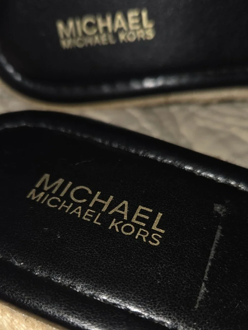 Michael Kors Black Quilted Slide Espadrille Mules-- SIZE:6